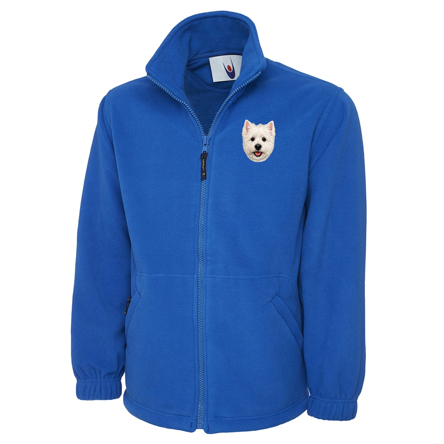 Westie Dog Face Fleece Jacket