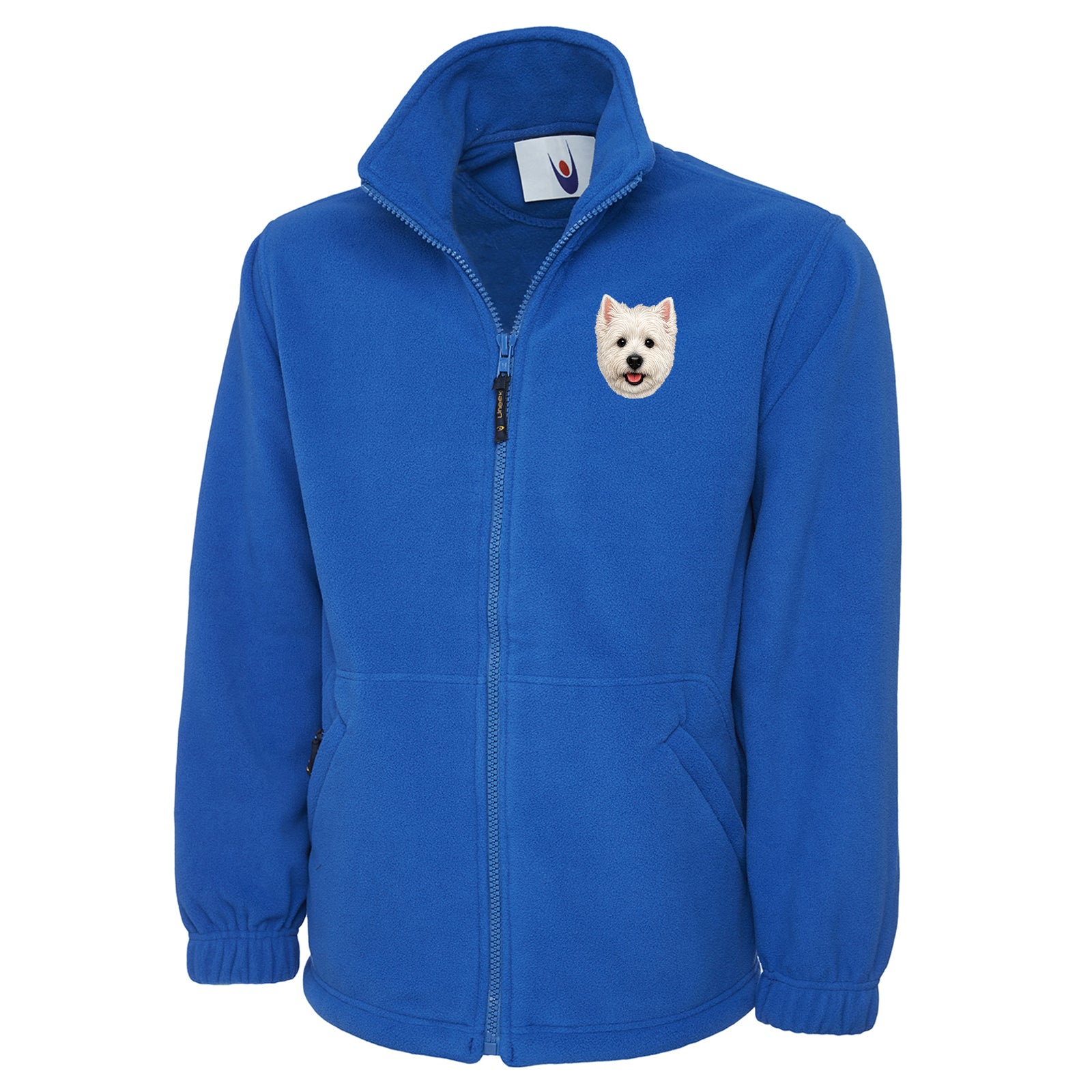 Westie Dog Face Fleece Jacket