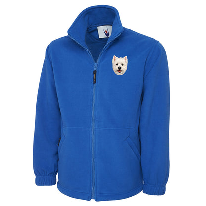 Westie Dog Face Fleece Jacket