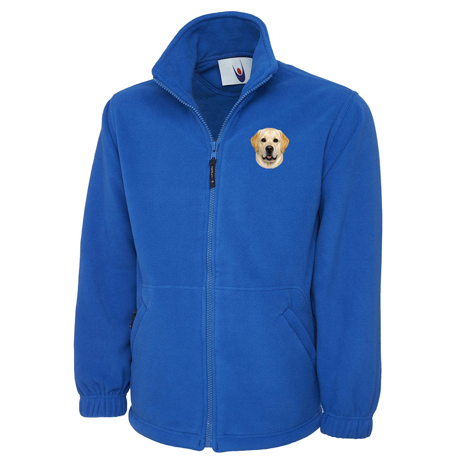 Yellow Labrador Dog Face Fleece Jacket