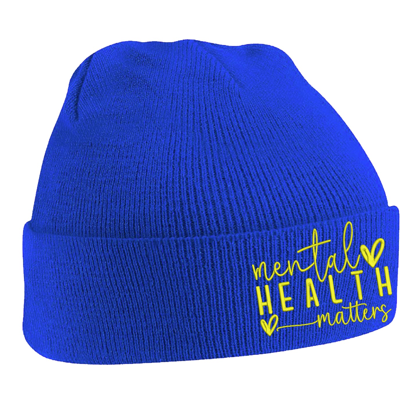 Yellow Mental Health Beanie Hat