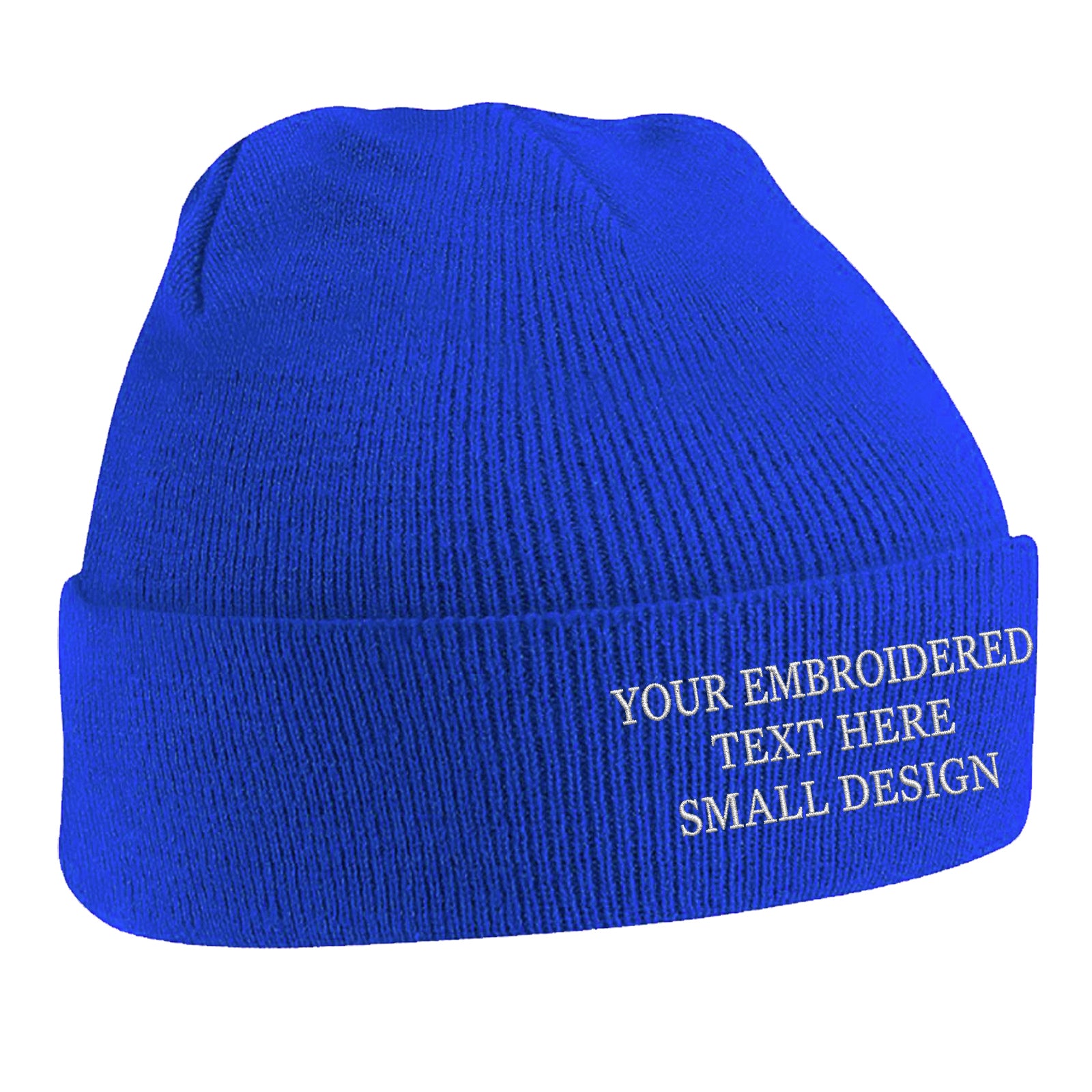Personalised Custom Small Text Beanie Hat