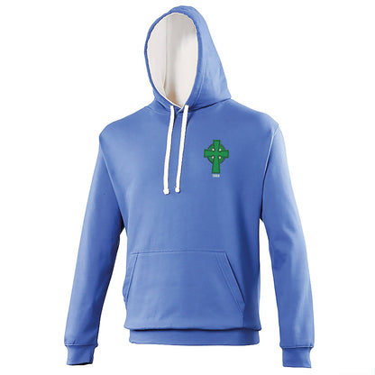 Retro Celtic 1888 Embroidered Contrast Hoodie