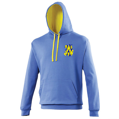Shropshire Flag Map Embroidered Contrast Hoodie