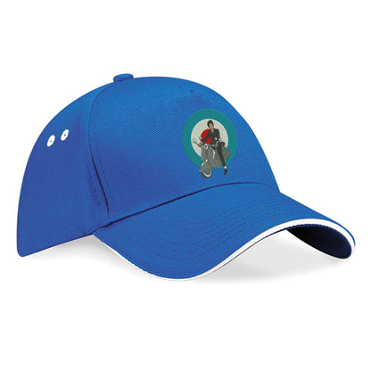 Retro MOD Scooter Embroidered Baseball Cap