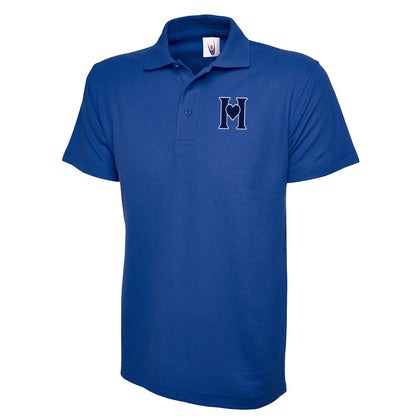 Retro Old School Hearts Football Polo Shirt