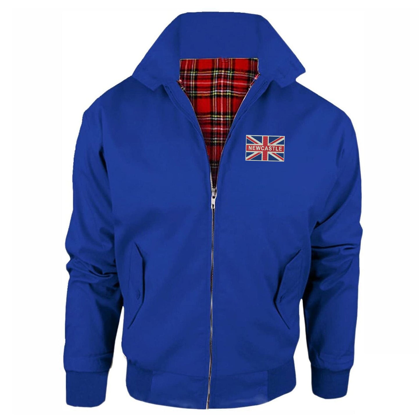 Newcastle Coloured Union Jack Flag Embroidered Classic Harrington Jacket