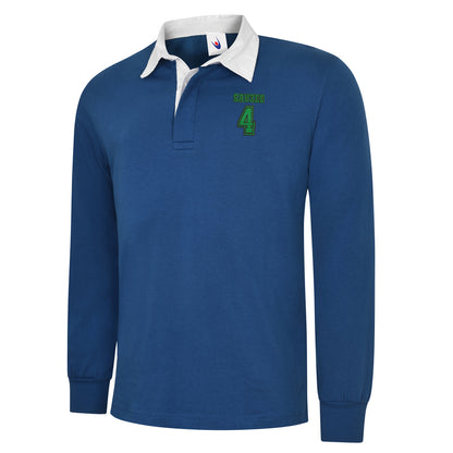 Sauzee 4 Embroidered Long Sleeve Rugby Shirt