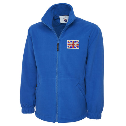Luton Coloured Union Jack Embroidered Premium Fleece