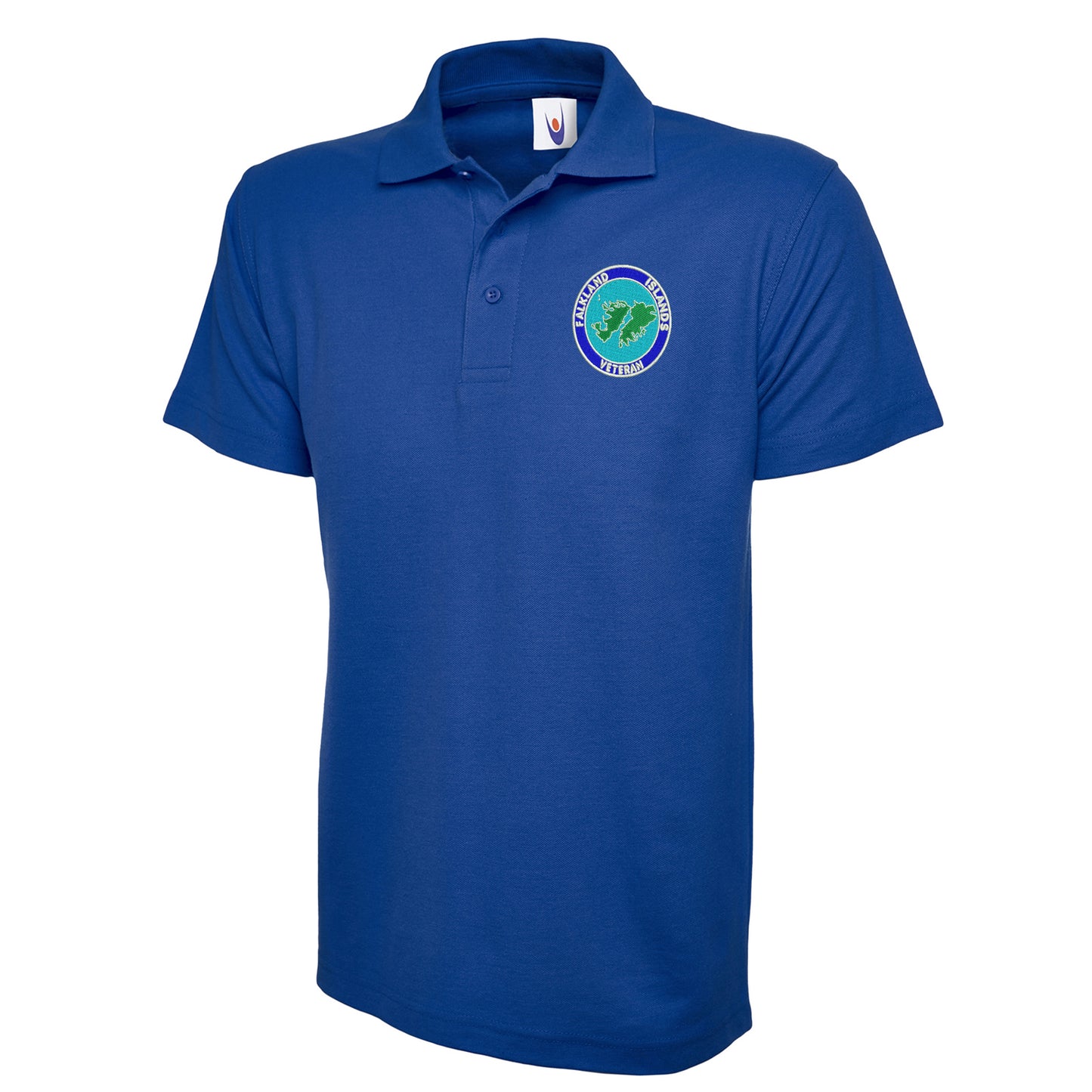 Falkland Islands Veteran Embroidered Classic Polo Shirt