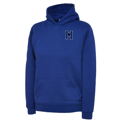 Children's Retro Old School Hearts Football Hoodie
