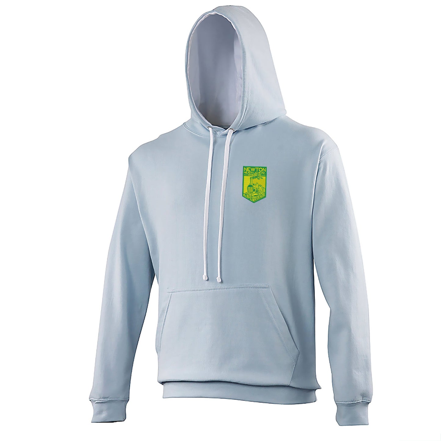 Retro Newton Heath LYR Embroidered Contrast Hoodie