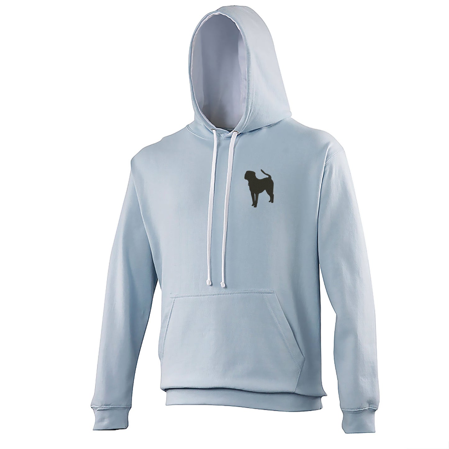 Pit Bull Embroidered Contrast Hoodie