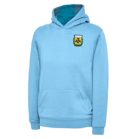 Children's Old School Argentina Football Hoodie
