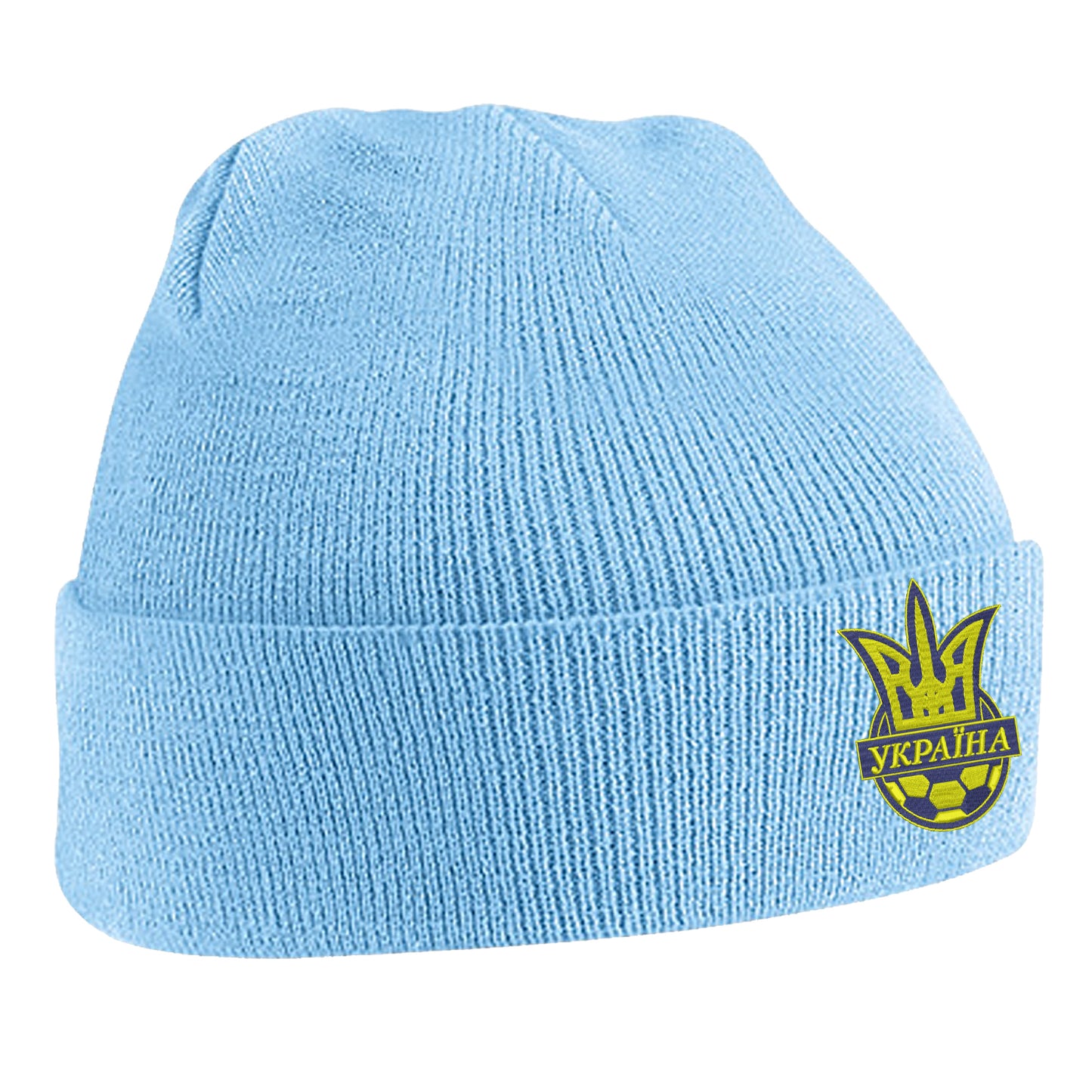 Old School Ukraine National Football Beanie Hat