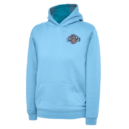 Sky Blues Keep The Faith Embroidered Children's Hoodie