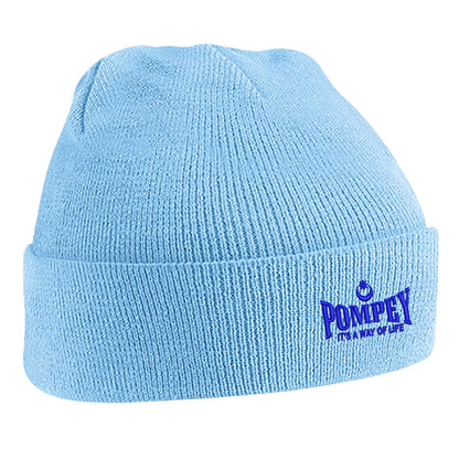 Pompey It's a Way of Life Embroidered Beanie Hat