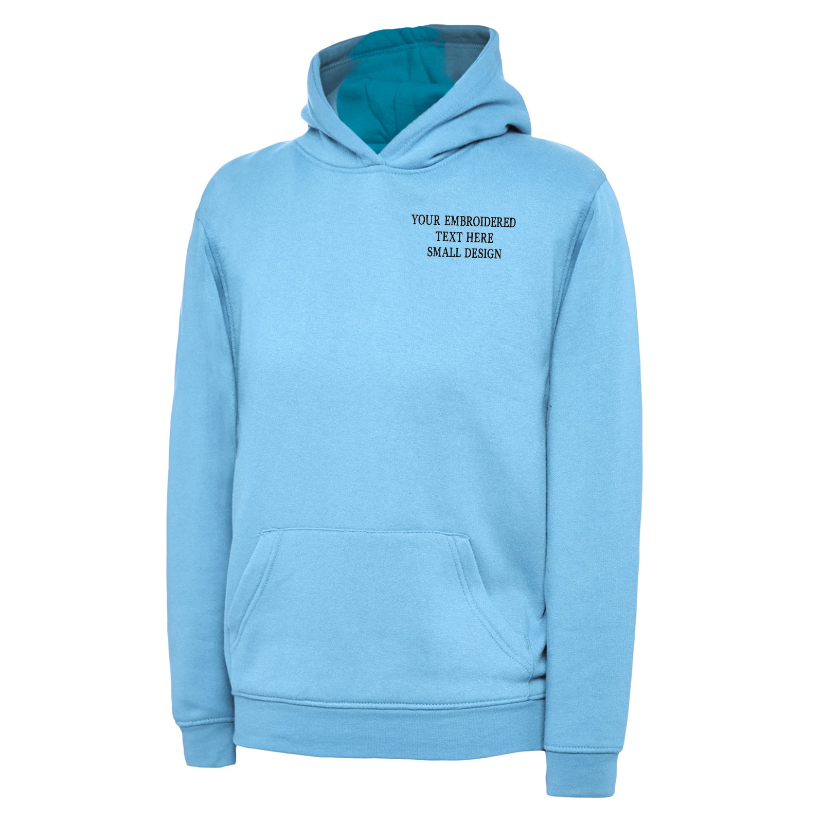 Children's Personalised Custom Small Text Hoodie