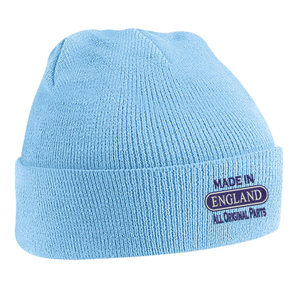 Made in England All Original Parts Embroidered Beanie Hat