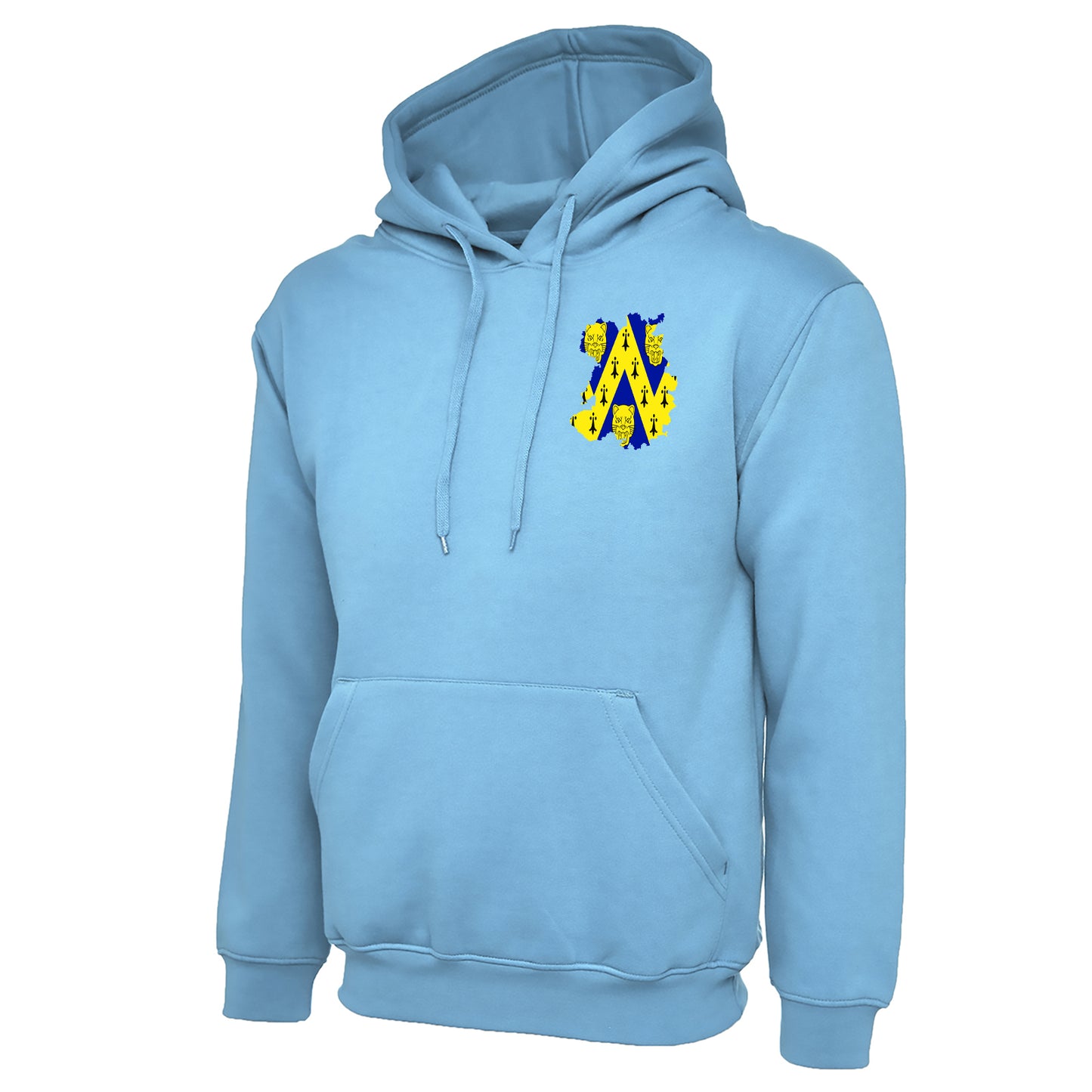 Shropshire Flag Map Embroidered Hoodie