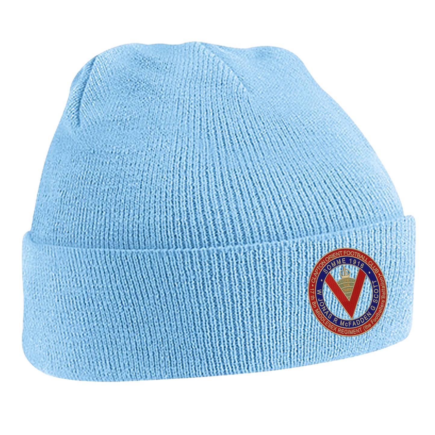 Retro Clapton Orient Somme Memorial Embroidered Beanie Hat
