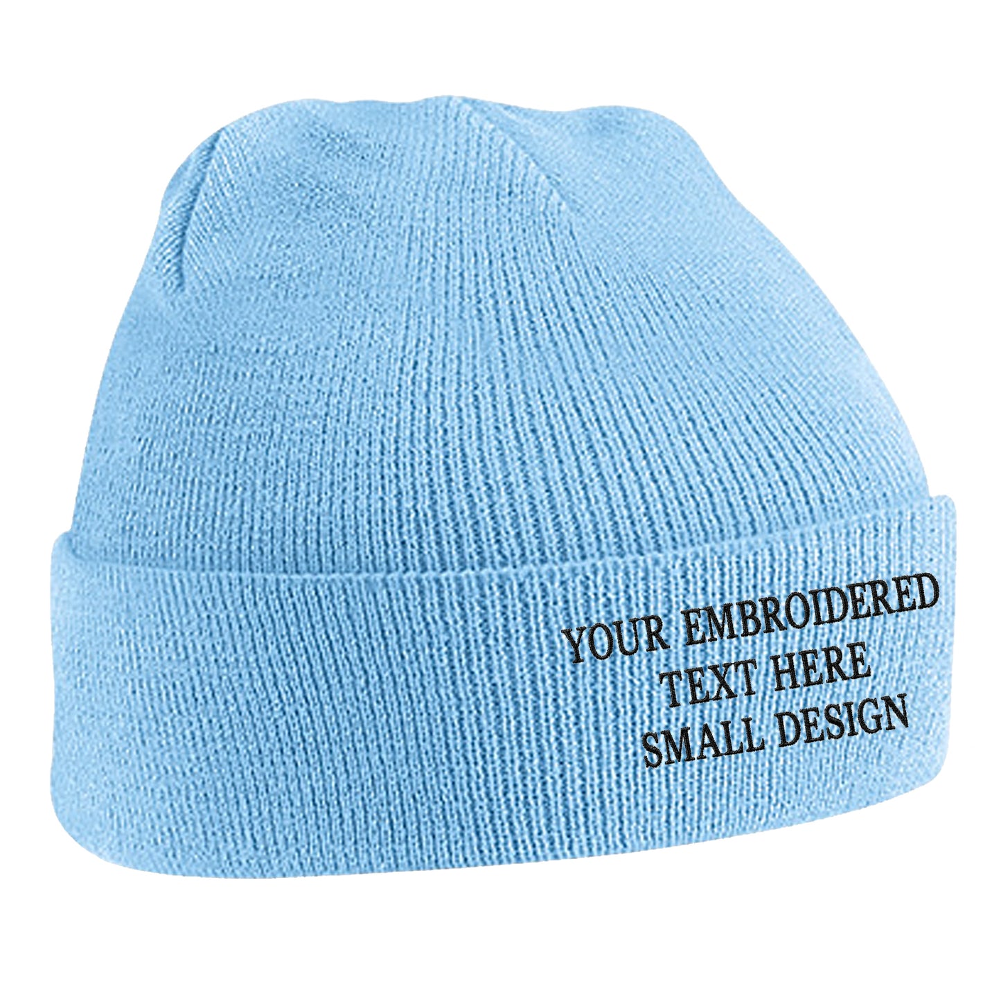 Personalised Custom Small Text Beanie Hat