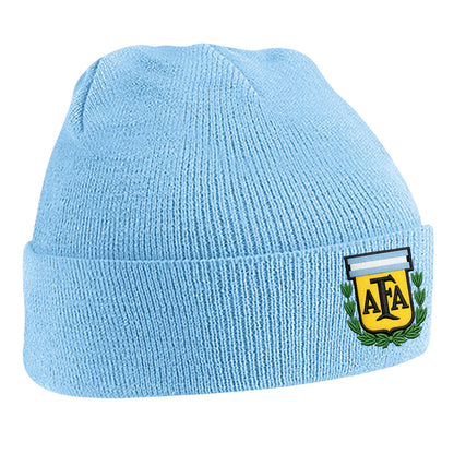 Old School Argentina Football Beanie Hat