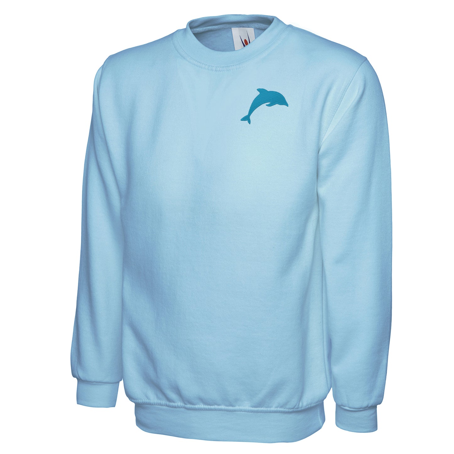 Dolphin Embroidered Classic Sweatshirt