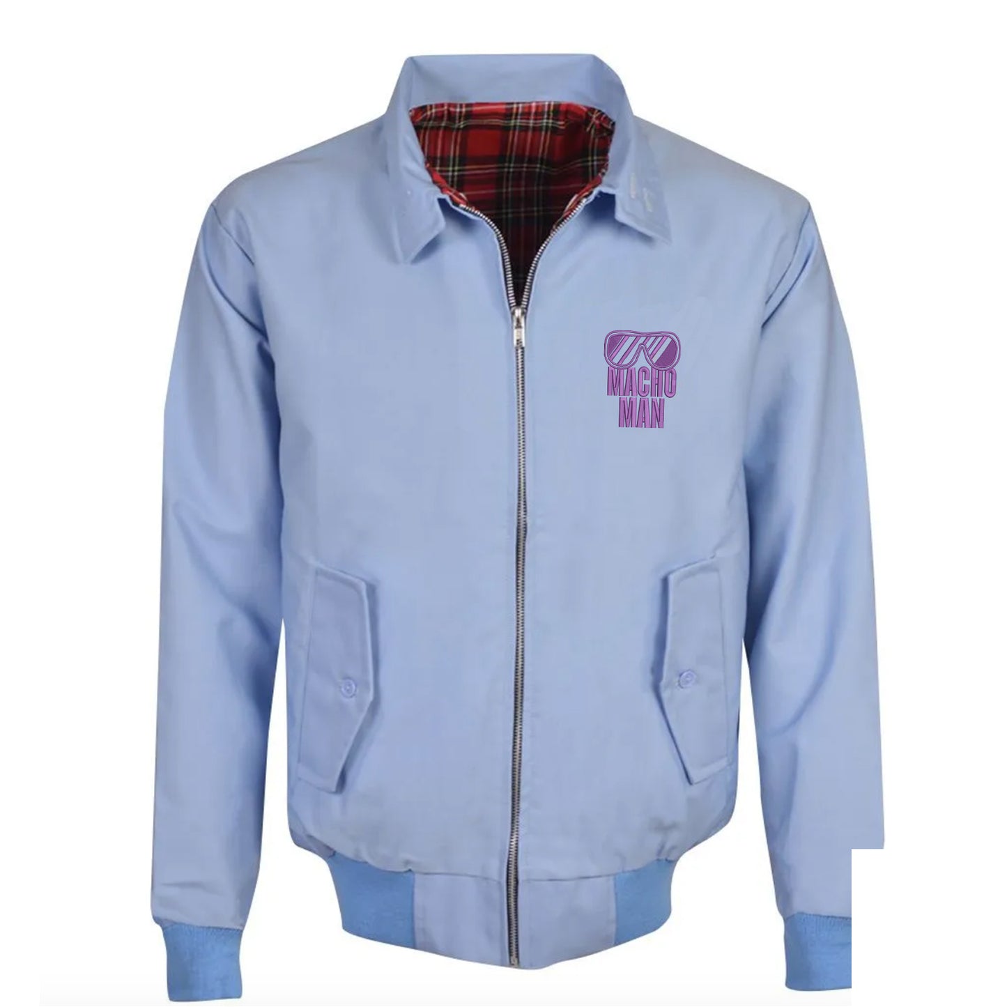 Macho Man Embroidered Classic Harrington Jacket