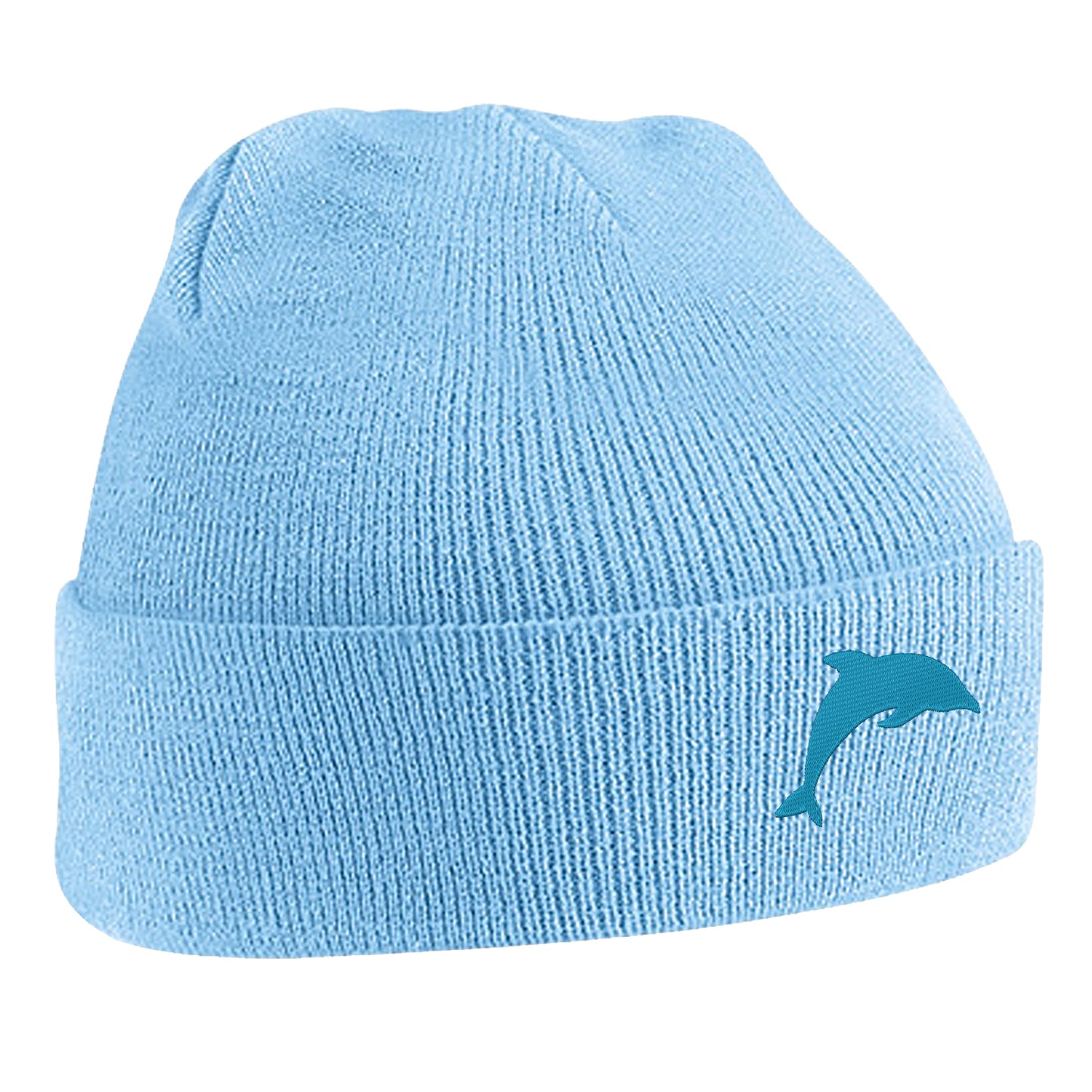 Dolphin Embroidered Beanie Hat