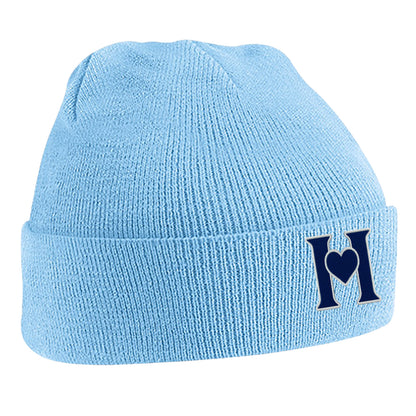 Retro Old School Hearts Football Beanie Hat