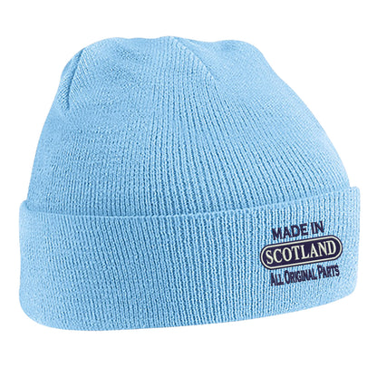Made in Scotland All Original Parts Embroidered Beanie Hat