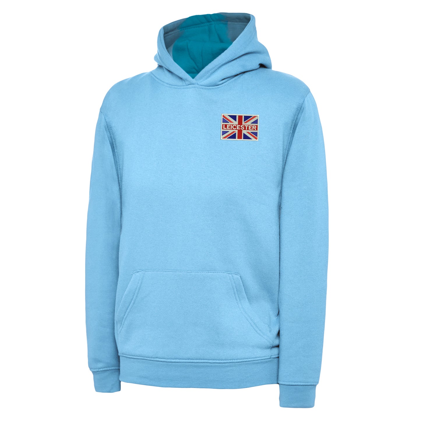 Leicester Coloured Union Jack Embroidered Children's Hoodie