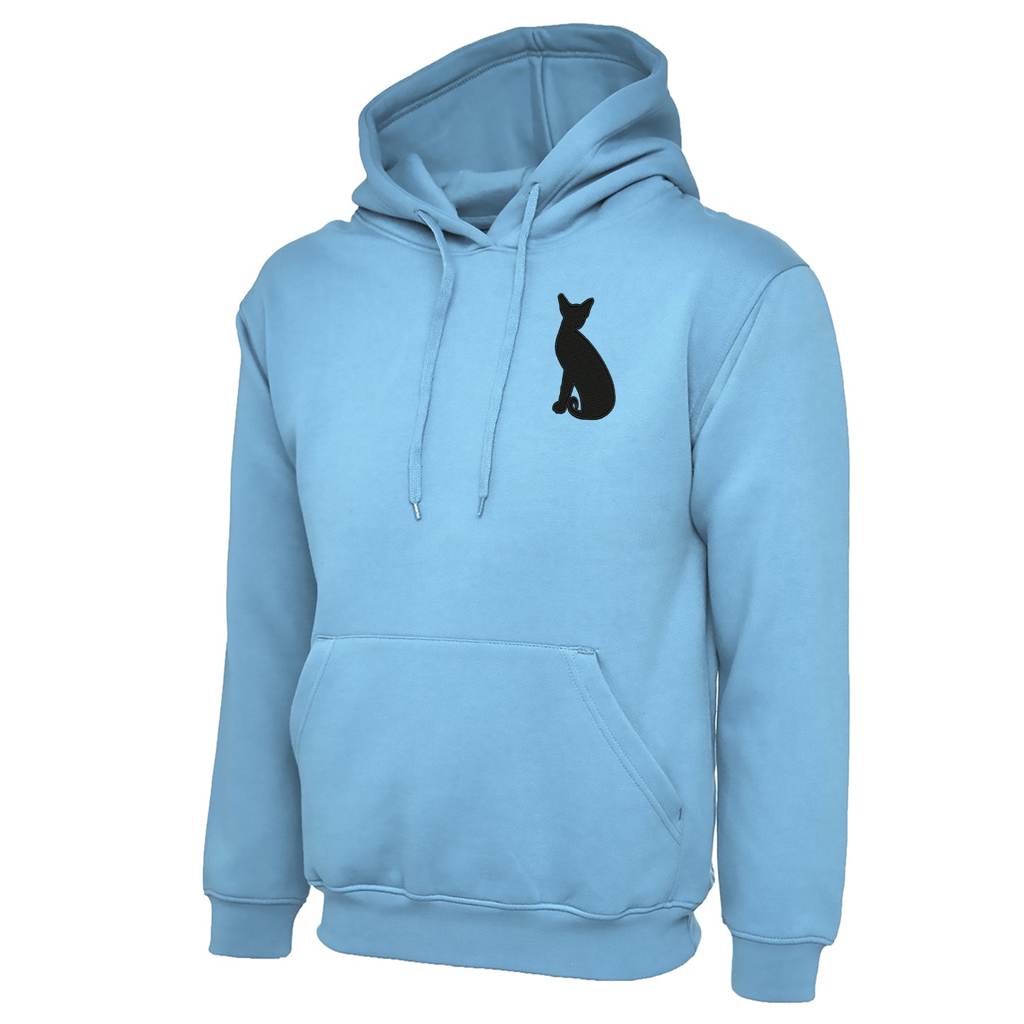 Siamese Cat Embroidered Hoodie