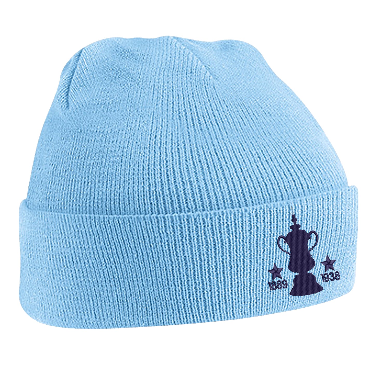 Retro Preston Two Time Cup Winners Embroidered Beanie Hat