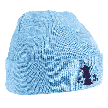 Retro Preston Two Time Cup Winners Embroidered Beanie Hat