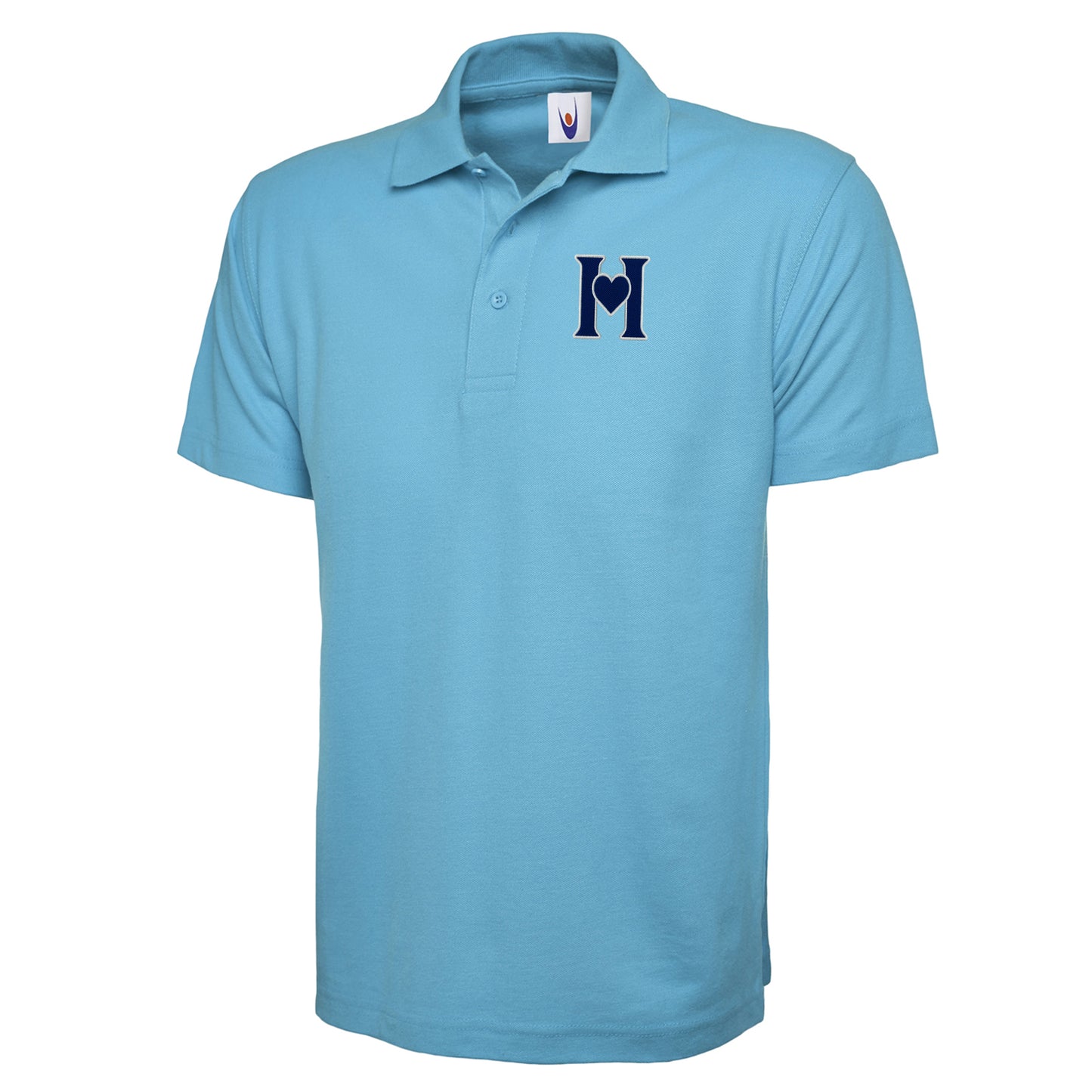 Retro Old School Hearts Football Polo Shirt