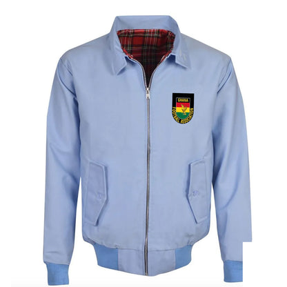 Retro Ghana 1966 Embroidered Classic Harrington Jacket
