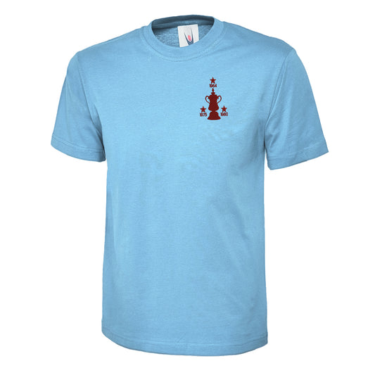 Retro West Ham Three Time Cup Winners Embroidered Children's T-Shirt