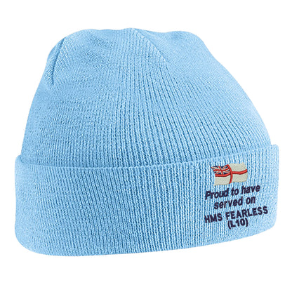 Proud to Have Served on HMS Fearless (L10) Beanie Hat