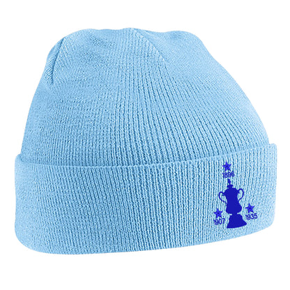 Retro Sheff Wed Three Time Cup Winners Embroidered Beanie Hat