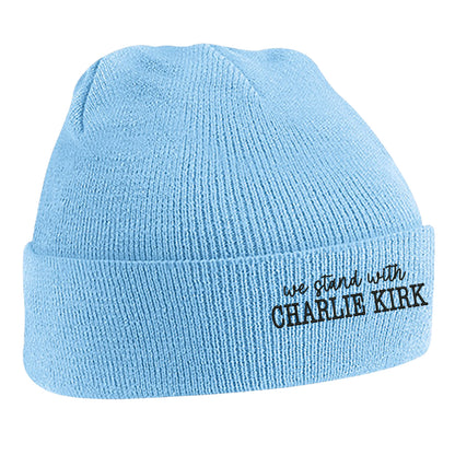 We Stand With Charlie Kirk Beanie Hat