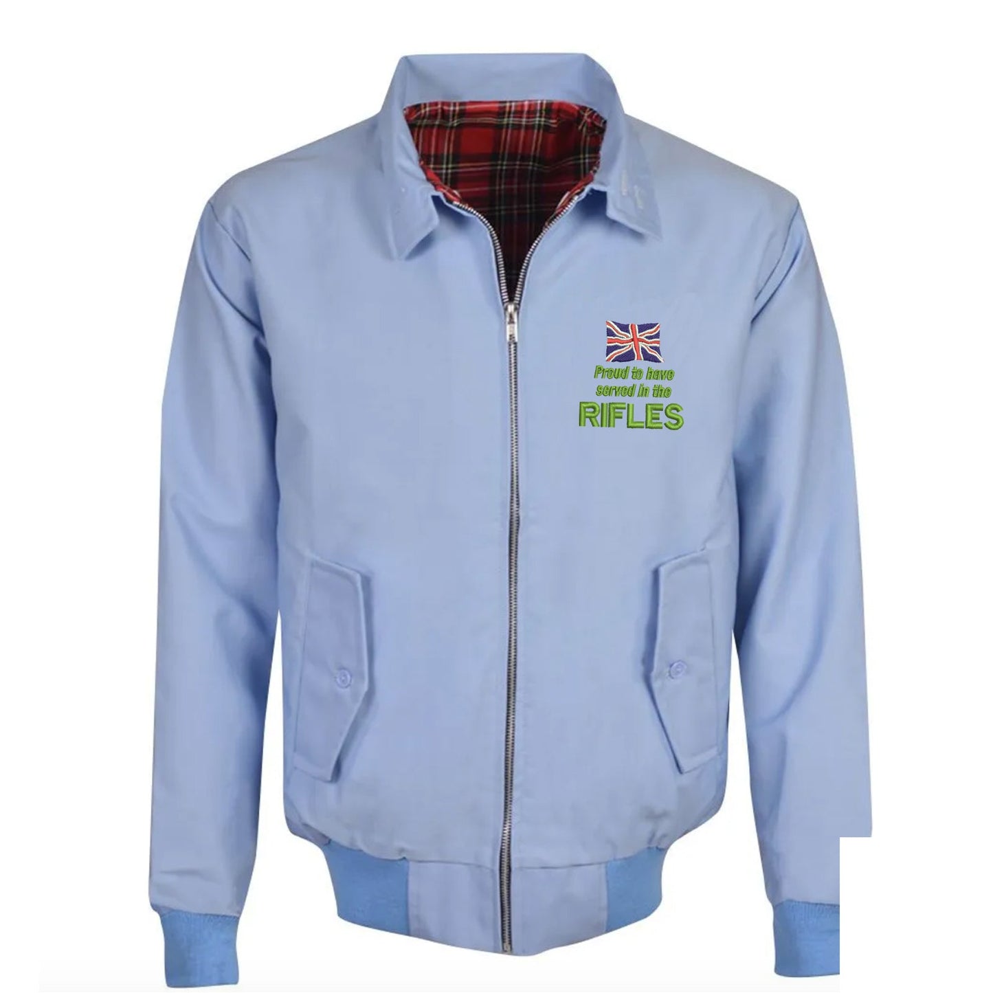 Proud to Have Served in The Rifles Embroidered Classic Harrington Jacket