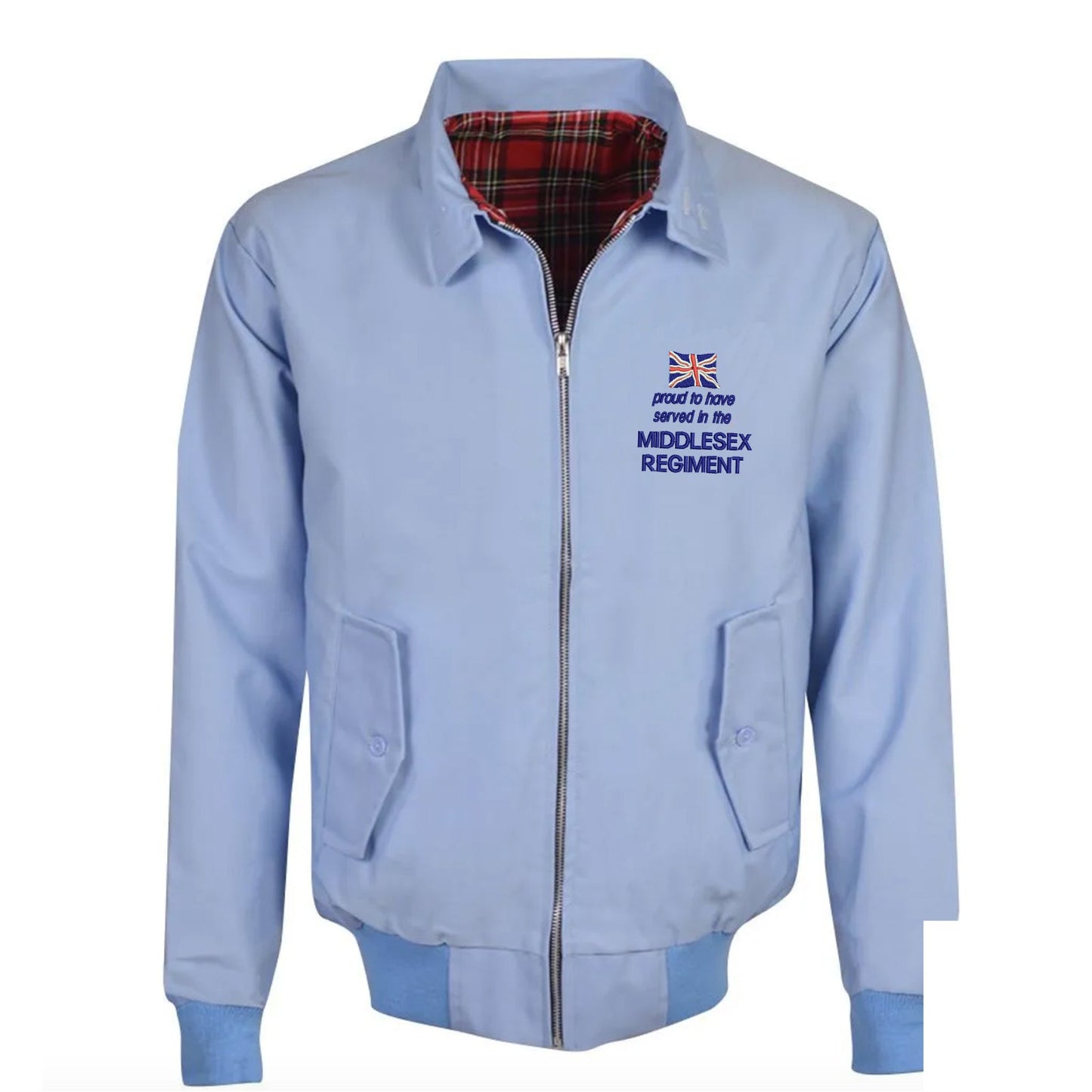 Proud to Have Served in The Middlesex Regiment Embroidered Classic Harrington Jacket