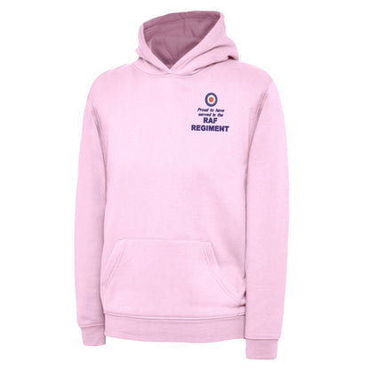 Proud to Have Served in The RAF Regiment Embroidered Children's Hoodie