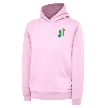 Ireland Flag Map Embroidered Children's Hoodie