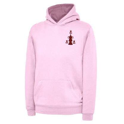 Retro West Ham Three Time Cup Winners Embroidered Children's Hoodie