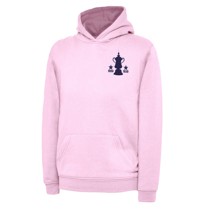Retro Preston Two Time Cup Winners Embroidered Children's Hoodie