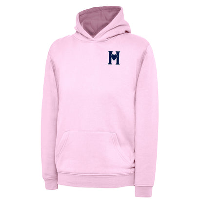 Children's Retro Old School Hearts Football Hoodie