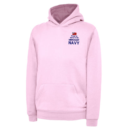 Proud to Serve in The Merchant Navy Embroidered Children's Hoodie